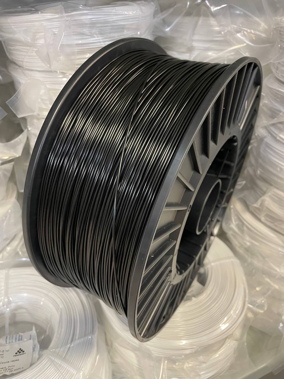 6 Катушек по 2.5 кг Черного филамента каждая PETG Гексалит 1,75 +- 0,03