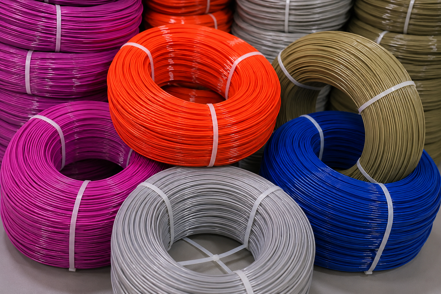 "Радуга-4" комплект 5 кг разноцветного филамента PETG 1.75 Гексалит